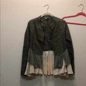 Jacket with frayed bottom